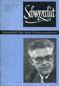 Schwyzerlüt, 21. Jahrgang, Nr. 1, April 1959. (Umschlag)