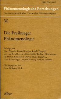 Pöggeler, Die Freiburger Phänomenologie (Umschlag)