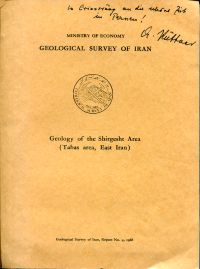 Ruttner, Geology of the Shirgesht area (Tabas area, East Iran). (Umschlag)