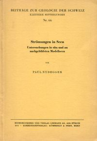 Nydegger, Strömungen in Seen. (Umschlag)