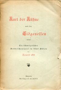 Ott, Karl der Kühne und die Eidgenossen. (Umschlag)