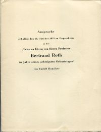 Hunziker, Ansprache, gehalten den 10. Okt. 1935 zu Degersheim an der Feier zu Eh (Umschlag)