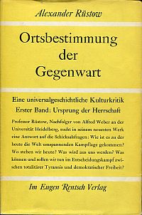 Rüstow, Ortsbestimmung der Gegenwart. (Umschlag)