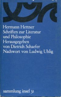 Hettner, Schriften zur Literatur und Philosophie. (Umschlag)