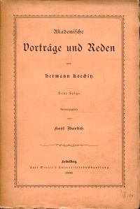 Köchly, Akademische Vorträge und Reden. (Umschlag)