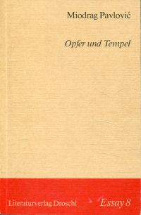 Pavlovic, Opfer und Tempel. (Umschlag)