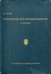 Huck, Synopse der drei ersten Evangelien. (Umschlag)