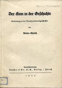 Ehrlich, Der Sinn in der Geschichte. (Umschlag)