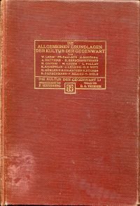 Lexis, Die allgemeinen Grundlagen der Kultur der Gegenwart. (Umschlag)