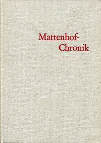 Brechbühl, Mattenhof-Chronik. (Umschlag)