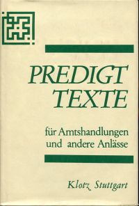 Braunschön, Predigttexte für Amtshandlungen und andere Anlässe. (Umschlag)