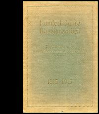 Steiner, Hundert Jahre Missionsarbeit. (Umschlag)