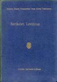Bertholet, Leviticus. (Umschlag)