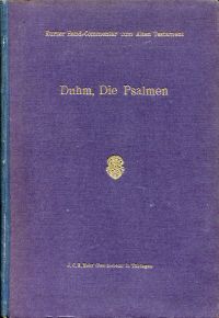 Duhm, Die Psalmen. (Umschlag)