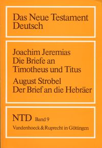 Jeremias, Die Briefe an Timotheus und Titus. Der Brief an die Hebräer. (Umschlag)