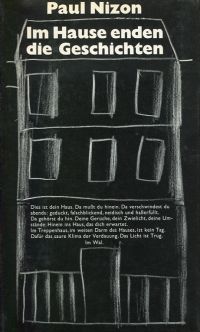 Nizon, Im Hause enden die Geschichten. (Umschlag)