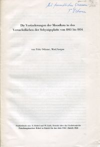 Ochsner, Veränderungen der Moosflora in den Versuchsflächen der Schynigeplatte v (Umschlag)