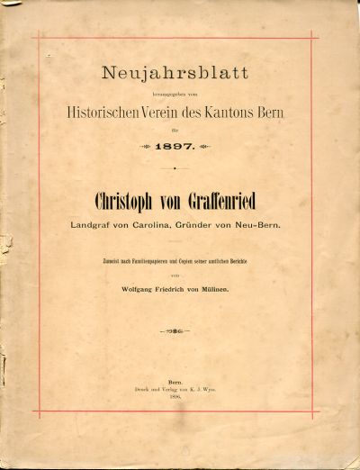 Mülinen, Christoph von Graffenried. (Einband)