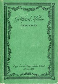 Keller, Dreißig ausgewählte Gedichte. (Umschlag)