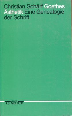 Schärf, Goethes Ästhetik. (Einband)