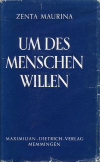 Maurina, Um des Menschen willen. (Umschlag)