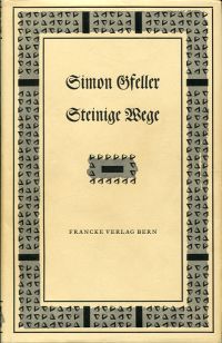 Gfeller, Steinige Wege. (Umschlag)