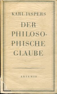 Jaspers, Der philosophische Glaube. (Umschlag)