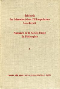 Jahrbuch der Schweizerischen Philosophischen Gesellschaft. Annuaire de la Sociét (Umschlag)