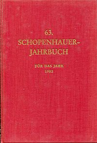 Schopenhauer-Gesellschaft (Hrsg.): Schopenhauer-Jahrbuch, Band 63 (1982) (Umschlag)