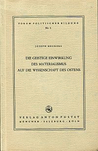 Meurers, Die geistige Einwirkung des Materialismus auf die Wissenschaft des Oste (Umschlag)
