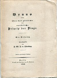 Schelling, Bruno oder über das göttliche und natürliche Princip der Dinge. (Umschlag)