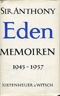 Eden, Memoiren. (Umschlag)