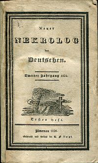 Neuer Nekrolog der Deutschen., 2. Jahrgang 1824. (Umschlag)