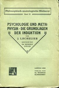 Lachelier, Psychologie und Metaphysik (Umschlag)