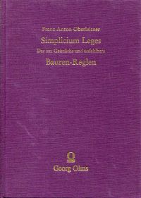 Oberleitner, Simplicium Leges. (Einband)