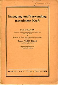 Hiltpold, Erzeugung und Verwendung motorischer Kraft. (Umschlag)