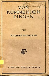 Rathenau, Von kommenden Dingen. (Umschlag)