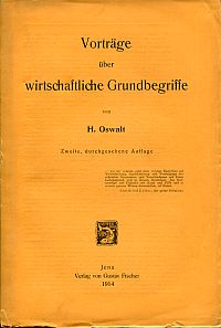 Oswalt, Vorträge über wirtschaftliche Grundbegriffe. (Umschlag)