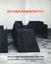 Royden Rabinowitch: sculpture and drawing 1992/1993. (Umschlag)