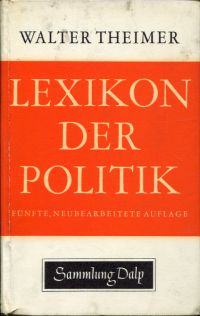 Theimer, Lexikon der Politik. (Umschlag)
