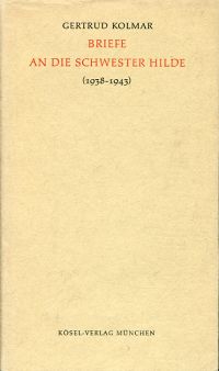 Kolmar, Briefe an die Schwester Hilde, (1938 - 1943). (Umschlag)