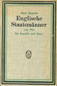 Daniels, Englische Staatsmänner. (Umschlag)
