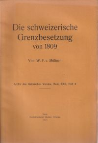 Mülinen, Die schweizerische Grenzbesetzung von 1809. (Umschlag)