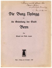 Rodt, Die Burg Nydegg und die Gründung der Stadt Bern [nach der Chronik von Konr (Umschlag)