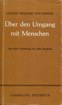 Knigge, Über den Umgang mit Menschen. (Umschlag)