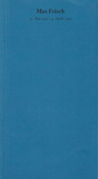 Max Frisch. (Umschlag)
