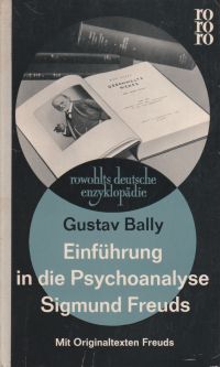 Bally, Einführung in die Psychoanalyse Sigmund Freuds. (Umschlag)