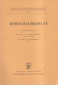 Rorschachiana VI. (Umschlag)