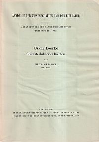 Kasack, Oskar Loerke. (Umschlag)
