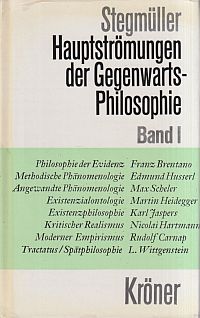Stegmüller, Hauptströmungen der Gegenwartsphilosophie Band 1 und 2. (Umschlag)
